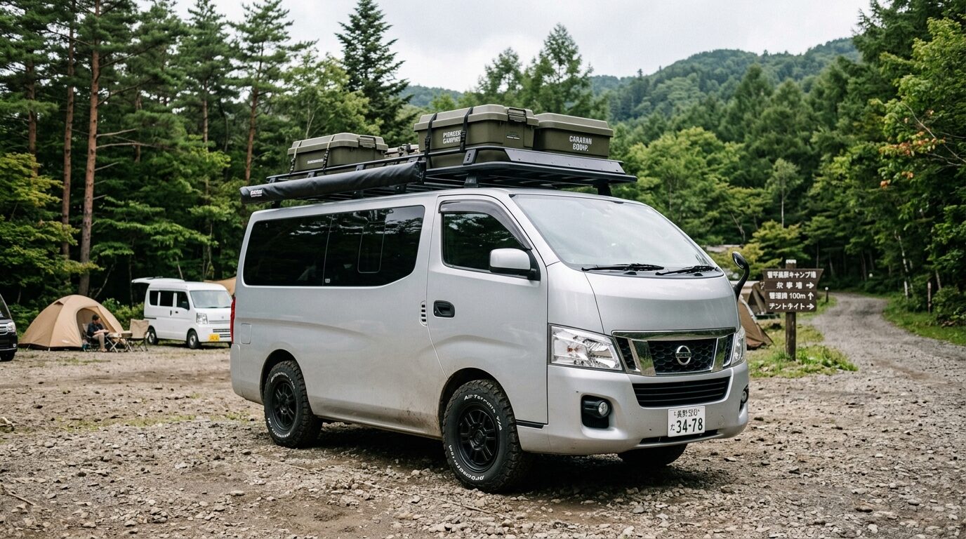 キャラバンのルーフキャリアおすすめ13選！仕事用の純正からおしゃれ＆低いアウトドア仕様までのアイキャッチ画像